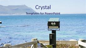  Presentation with cape town - Amazing theme having vision 2010 - tourist telescope at boulders beach backdrop and a light blue colored foreground