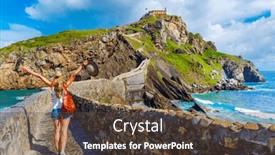  Presentation with san juan puerto rico - Theme having tourist-traveler-enjoying-impressive background and a  colored foreground