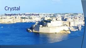 Presentation with malta - Amazing presentation theme having tourist view of cityscape of malta island sunny day hdr image backdrop and a sky blue colored foreground