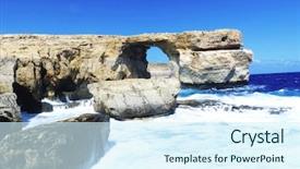  Presentation with malta - Slide set having tourist view of cityscape of malta island sunny day hdr image background and a cool aqua colored foreground