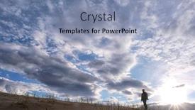  Presentation with mongol - Slide set consisting of tourist-walking-along-the-edge background and a light blue colored foreground