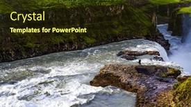  Presentation with bag - Presentation theme enhanced with tourist-with-a-photo-bag background and a tawny brown colored foreground