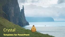  Presentation with witches - Amazing theme having tourist-with-backpack-in-yellow backdrop and a tawny brown colored foreground