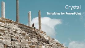  Presentation with woman world - Cool new presentation with tourist-woman-sitting backdrop and a teal colored foreground