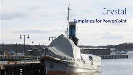  Presentation with dusk - Presentation consisting of touristic-scenic-view background and a sky blue colored foreground