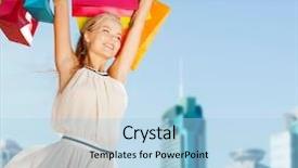  Presentation with tourism - Cool new PPT layouts with consommateur touristique - shopping and tourism concept backdrop and a light blue colored foreground