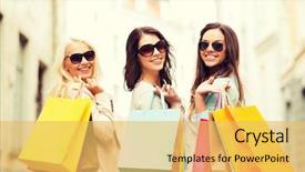  Presentation with tourism - Colorful PPT theme enhanced with consommateur touristique - shopping and tourism concept backdrop and a yellow colored foreground