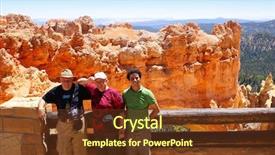  Presentation with tourists - Beautiful slides featuring tourists in bryce canyon national backdrop and a tawny brown colored foreground