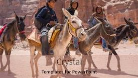  Presentation with petra jordan - Amazing presentation having tourists-travellers-visiting-petra backdrop and a coral colored foreground
