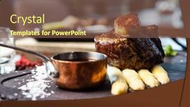  Presentation with foie - Presentation theme with tournedos-rossini-foie-gras-black background and a violet colored foreground