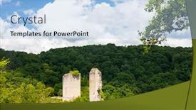  Presentation with france - Audience pleasing PPT theme consisting of tours-de-carbonnieres-correze-france backdrop and a light blue colored foreground