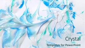  Presentation with toothpaste - PPT layouts enhanced with touthpaste - toothpaste abstraction on white paper background and a sky blue colored foreground