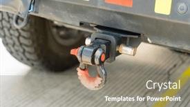  Presentation with suv - Presentation with tow-hitch-for-towing background and a gray colored foreground