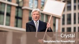  Presentation with discrimination - Theme with towards business unjustice or discrimination background and a coral colored foreground