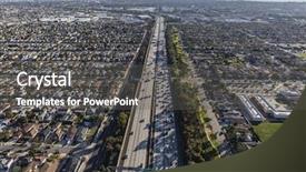  Presentation with freeway - PPT theme enhanced with towards the south bay area background and a dark gray colored foreground