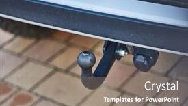  Presentation with steel - Presentation featuring towbar-on-a-car-black background and a  colored foreground