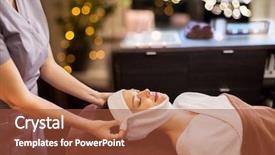  Presentation with spa concept - Slide deck with towel at spa parlor background and a red colored foreground