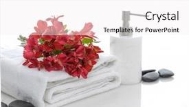  Presentation with orchid - Audience pleasing slides consisting of towel black stones bottle oil backdrop and a white colored foreground