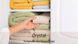  Presentation with closet - Audience pleasing slides consisting of towel from a linen backdrop and a soft green colored foreground