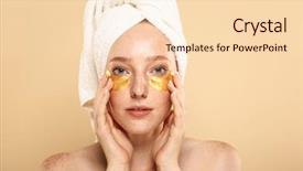  Presentation with gentle - Colorful theme enhanced with towel on head and patch backdrop and a lemonade colored foreground