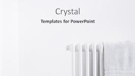  Presentation with wall - Presentation theme enhanced with towel-on-radiator-and-white background and a sky blue colored foreground