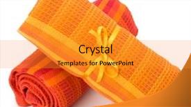  Presentation with roll - Colorful PPT layouts enhanced with towel roll isolated on white background backdrop and a gold colored foreground