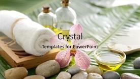  Presentation with orchid - Amazing theme having towel spoon on wet banana backdrop and a  colored foreground