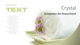  Presentation with white flowers - Theme featuring towel-with-flowers-on-white background and a white colored foreground