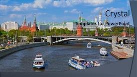  Presentation with solar architecture - PPT theme consisting of clock tower - kremlin in moscow russia background and a light blue colored foreground