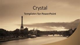  Presentation with eiffel tower - Cool new PPT layouts with tower and alexandre iii bridge backdrop and a coral colored foreground