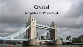  Presentation with tower - Colorful slide set enhanced with tower bridge and london skyline tower 42 and 30 st mary's axe backdrop and a light gray colored foreground