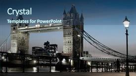  Presentation with tower of london - Beautiful slide deck featuring tower bridge and the themes backdrop and a  colored foreground