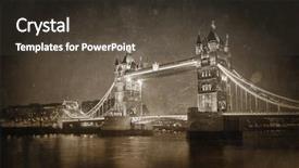  Presentation with tower - Colorful slide set enhanced with tower bridge at night london backdrop and a dark gray colored foreground