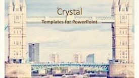  Presentation with cable stayed bridge over river - Colorful PPT theme enhanced with tower bridge in london over the river thames with instagram effect filter backdrop and a lemonade colored foreground