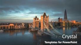  Presentation with london - PPT theme having tower-bridge-in-london-uk background and a dark gray colored foreground