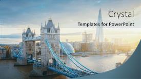  Presentation with london - Slides having tower-bridge-in-london-uk background and a light blue colored foreground