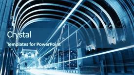  Presentation with busy - Beautiful presentation theme featuring tower bridge in london with busy traffic at night backdrop and a ocean colored foreground