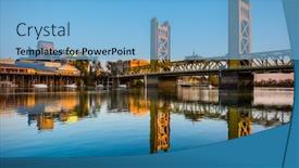  Presentation with tower - Beautiful PPT layouts featuring tower-bridge-in-sacramento backdrop and a light blue colored foreground