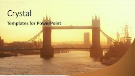  Presentation with warship - Beautiful presentation featuring tower bridge in thames backdrop and a blonde colored foreground