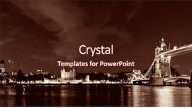  Presentation with bridge over troubled waters - Slide deck consisting of victorian city - tower bridge panorama over thames background and a wine colored foreground