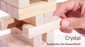  Presentation with tower - Colorful presentation theme enhanced with tower from wooden blocks backdrop and a lemonade colored foreground