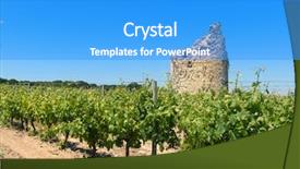  Presentation with free air traffic control tower bandara - Colorful presentation design enhanced with tower in french vine yard backdrop and a  colored foreground