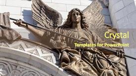  Presentation with furniture - Colorful presentation theme enhanced with tower inferno - fragment of external furniture backdrop and a tawny brown colored foreground