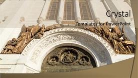  Presentation with furniture - PPT layouts with tower inferno - fragment of external furniture background and a coral colored foreground