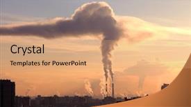  Presentation with dawn - Audience pleasing presentation consisting of tower inferno - smoke from industrial chimneys backdrop and a coral colored foreground