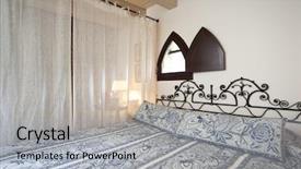  Presentation with apartments - Beautiful slides featuring tower luxury residential apartments canopy bed backdrop and a light gray colored foreground