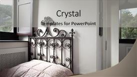  Presentation with apartments - Beautiful PPT theme featuring beautiful classic bedroom interior design - tower luxury residential apartments room backdrop and a light gray colored foreground
