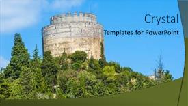  Presentation with 15th century - Cool new slides with tower-of-ancient-medieval-castle backdrop and a light blue colored foreground