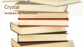  Presentation with tower - Slides with philosophy science - tower of books with apple background and a lemonade colored foreground