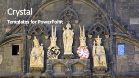  Presentation with tower - PPT layouts with tower of charles bridge details background and a  colored foreground